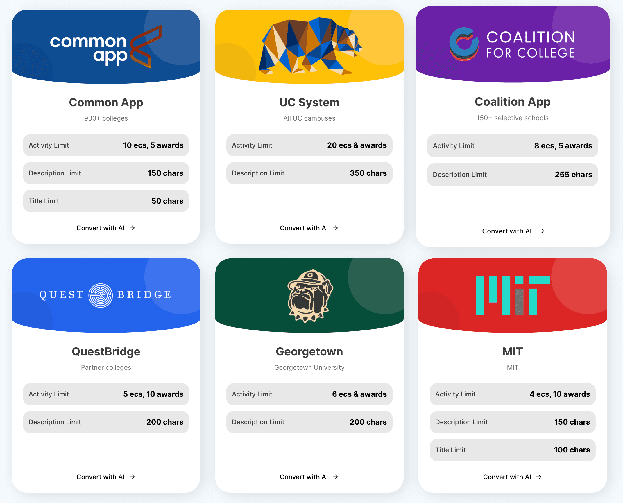 Common App to Coaliation App Converter