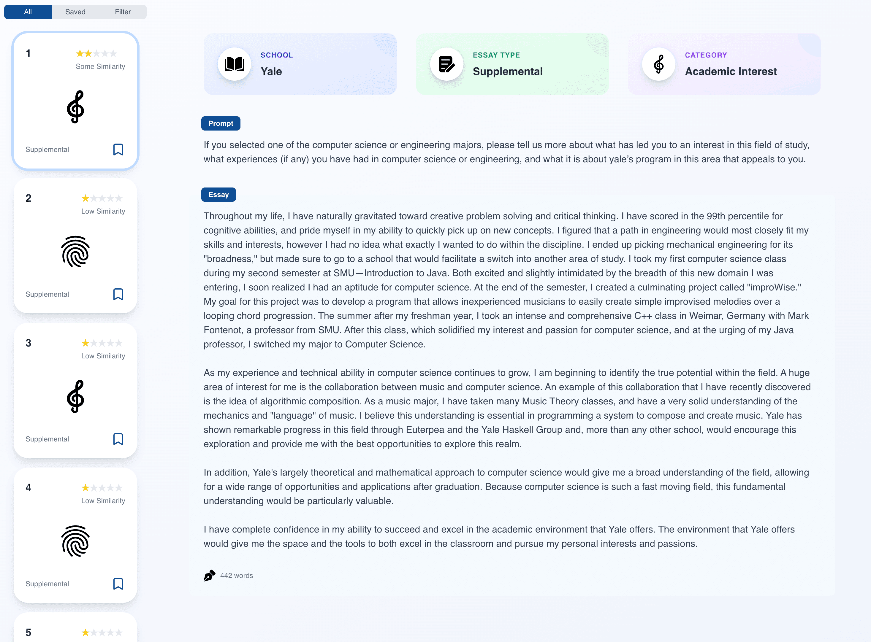 Essays Like You - Find Successful Essays From Similar Students
