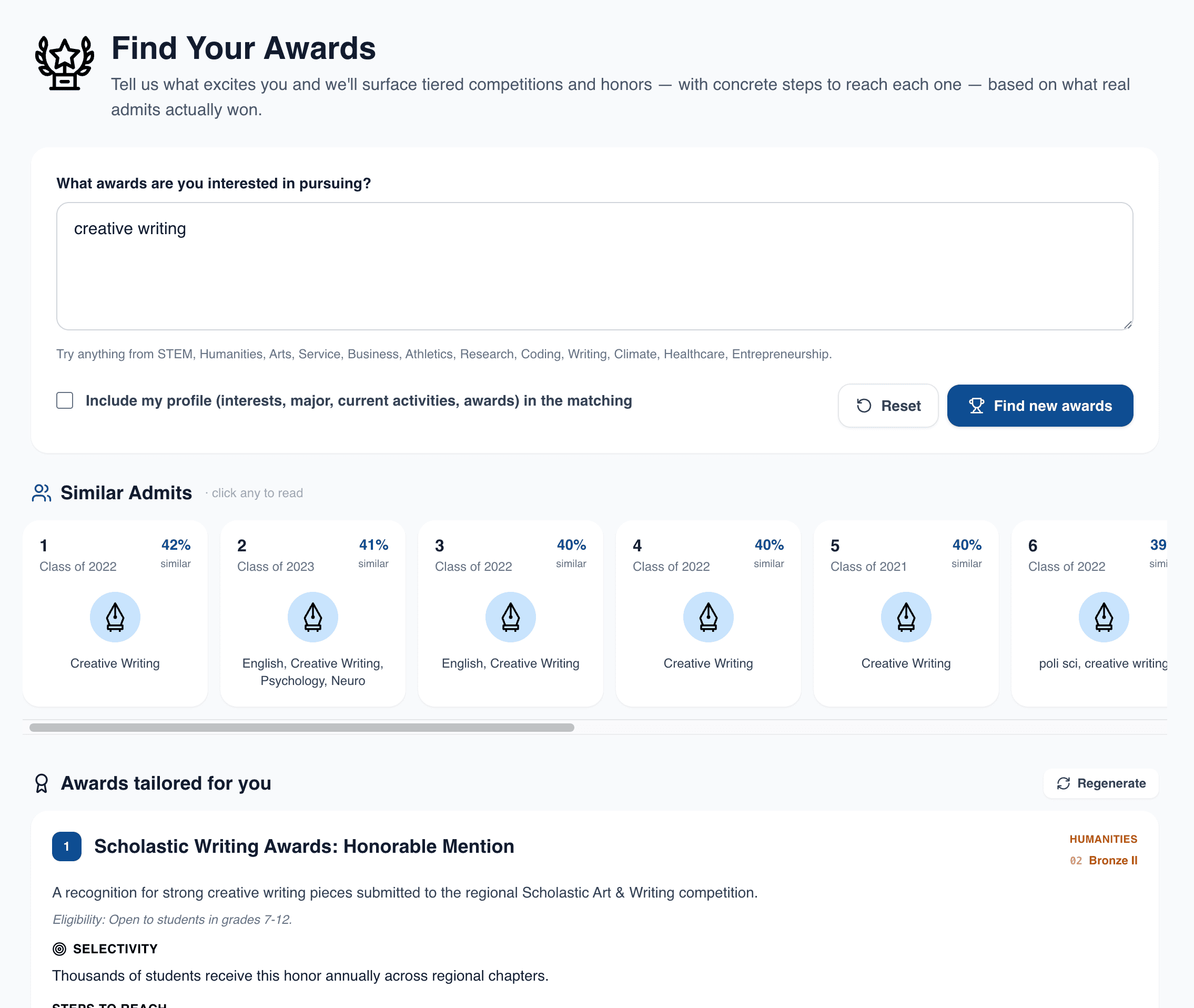 Find Awards - Collegebase