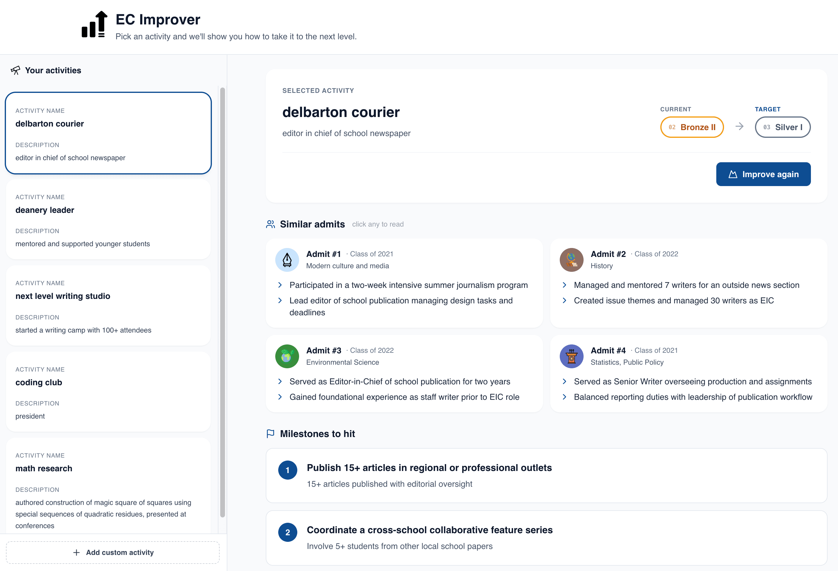 EC Improver - Collegebase